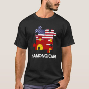 Hmong Miao Flaggdag Stolt Amerika Pussel Dna Mix B T Shirt