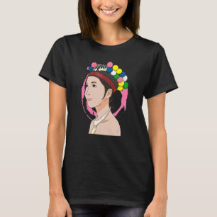 Hmong Miao Stolt Traditionell Flicka Kvinna Hmoob T Shirt