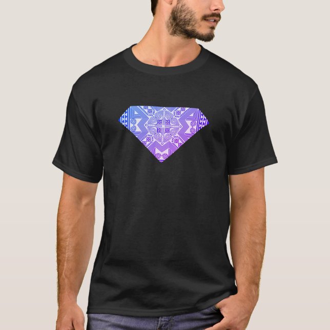 Hmong Shield Emblem T Shirt (Framsida)