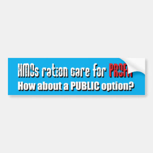 HMOs ransonerar omsorg för VINST Bildekal