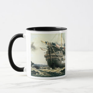 HMS Agamemnon som lägger den original- atlantiska Mugg