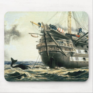 HMS Agamemnon som lägger den original- atlantiska Musmatta