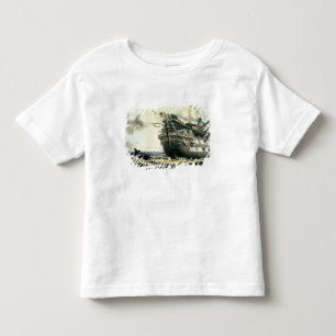 HMS Agamemnon som lägger den original- atlantiska Tee
