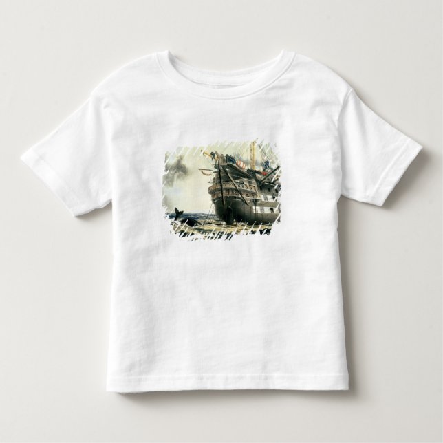 HMS Agamemnon som lägger den original- atlantiska Tee (Framsida)