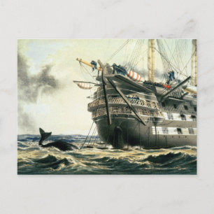 HMS Agamemnon som lägger den ursprungliga atlantis Vykort