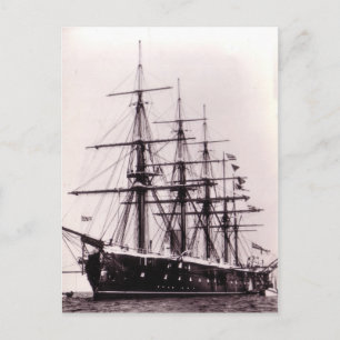 HMS Agincourt 1865 Vykort