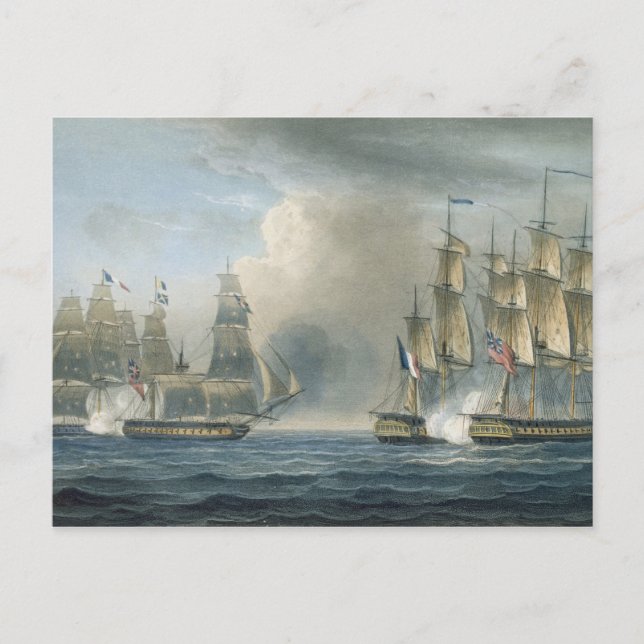 HMS Arethusas fångst av Pomone i Kuba Vykort (Framsida)