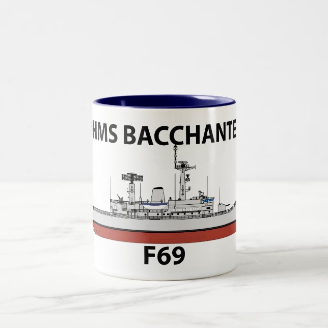 HMS Bacchante, orig config Två-Tonad Mugg (Center)