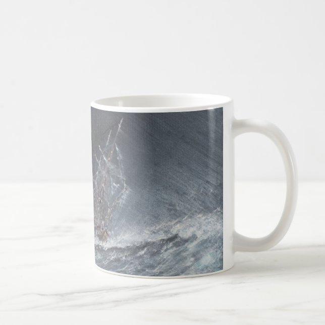 Hms-Beagle i en storm av uddhornen Kaffemugg (Höger)