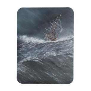 Hms-Beagle i en storm av uddhornen Magnet