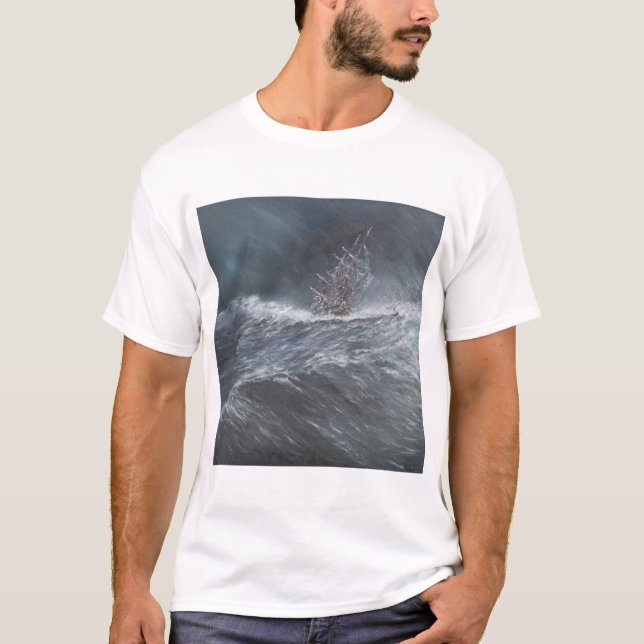 Hms-Beagle i en storm av uddhornen Tee (Framsida)