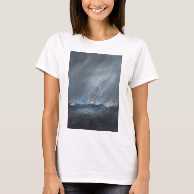 Hms-Beagle i storm av uddhornen 24th December Tee (Framsida)