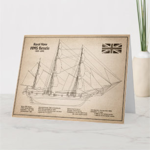 HMS Beagle Tall Frakt - Frakt Blueprint SD Tack Kort