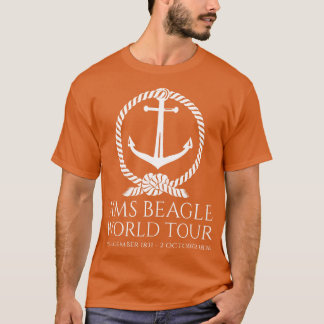 HMS Beagle World Tour Charles Darwin English Histo T Shirt
