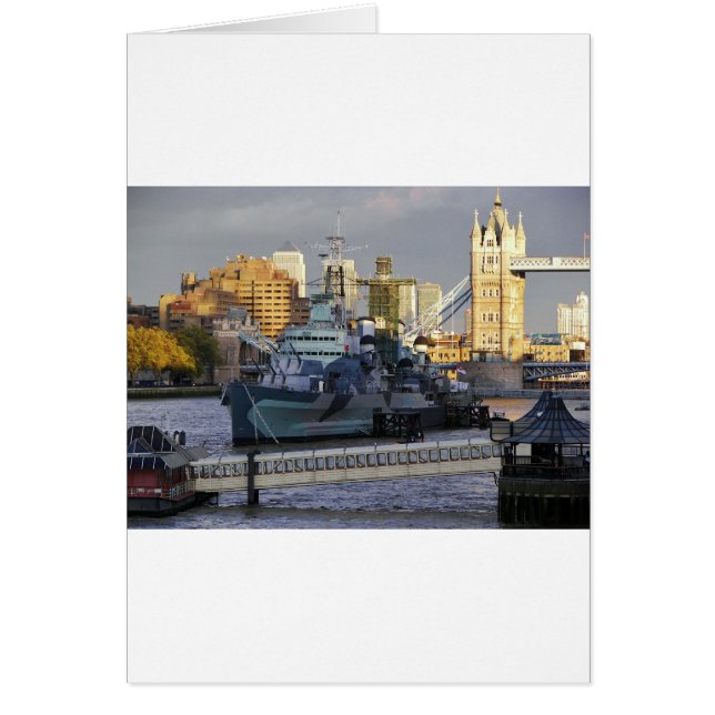 HMS Belfast. Hälsningskort (Framsidan)