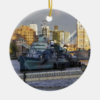 HMS Belfast. Julgransprydnad Keramik