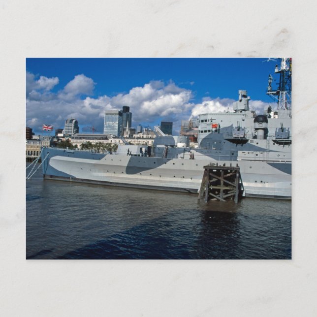 HMS Belfast London Vykort (Framsida)