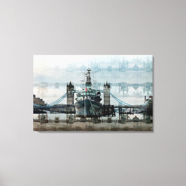 Hms Belfast på temat Canvastryck (Framsida)