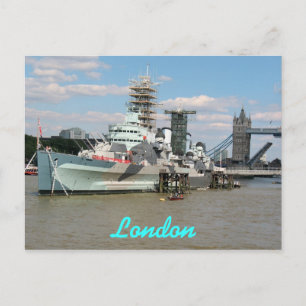 HMS Belfast Thames London UK-vykort Vykort