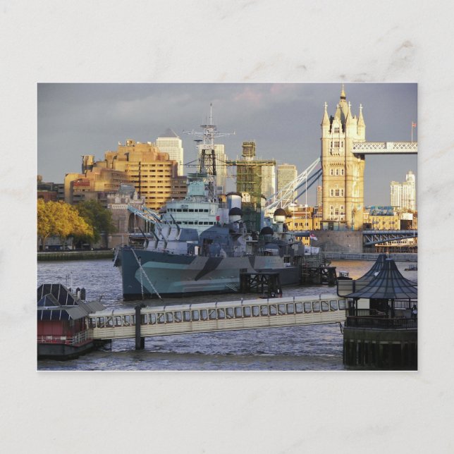 HMS Belfast. Vykort (Framsida)