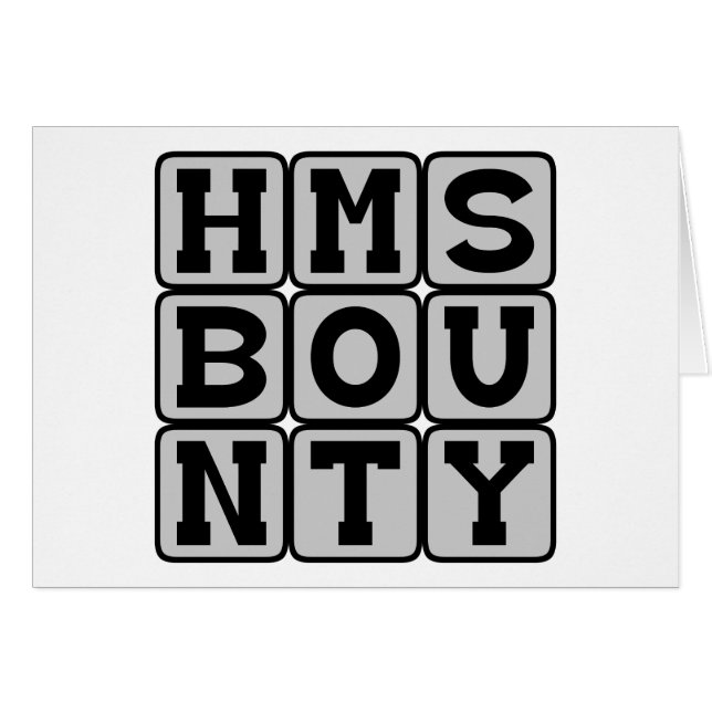 HMS Bounty, Literär Frakt Hälsningskort (Framsidan Horizontal)