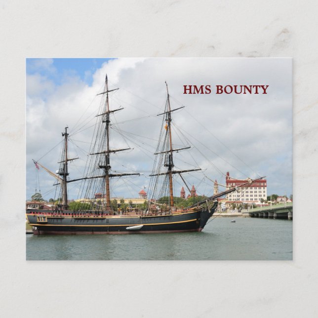 HMS BOUNTY VYKORT (Framsida)