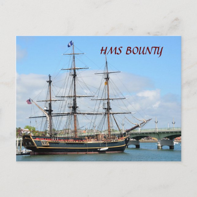 HMS BOUNTY VYKORT (Framsida)