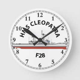 HMS CLEOPATRA - F28 - LEANDER ORIG RUND KLOCKA