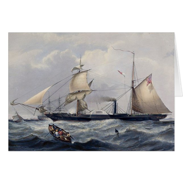 HMS-cykler Frigat 1839 Hälsningskort (Framsidan Horizontal)