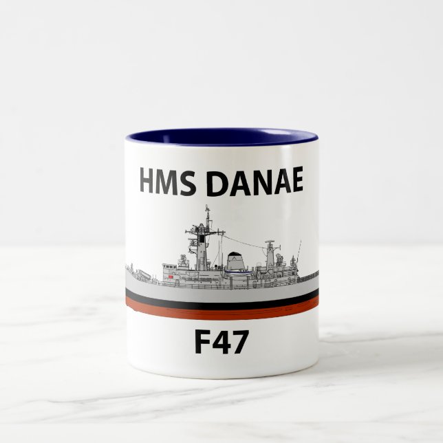 HMS Danae, seacat Två-Tonad Mugg (Center)