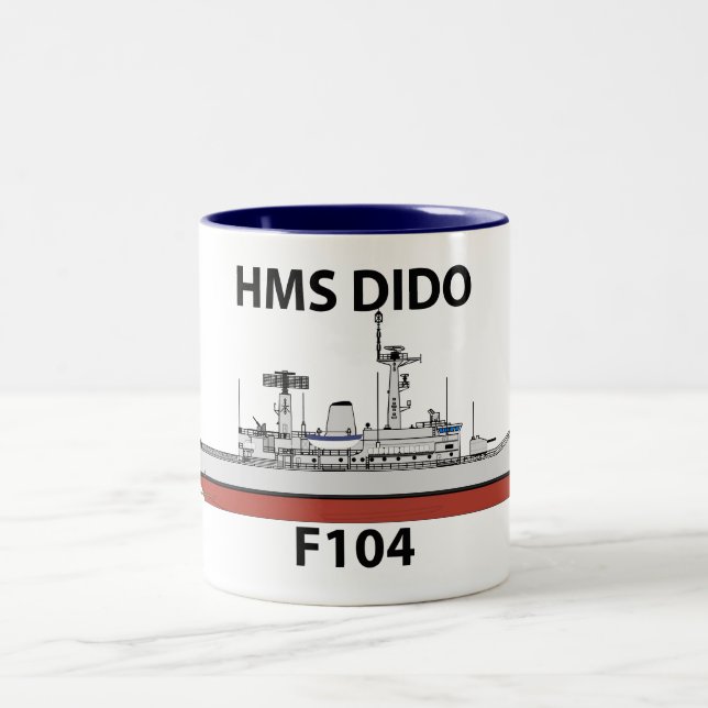 HMS Dido, orig config Två-Tonad Mugg (Center)