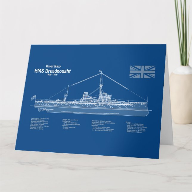 HMS Dreadnght - Frakt Blueprint ABD Tack Kort (Framsida)