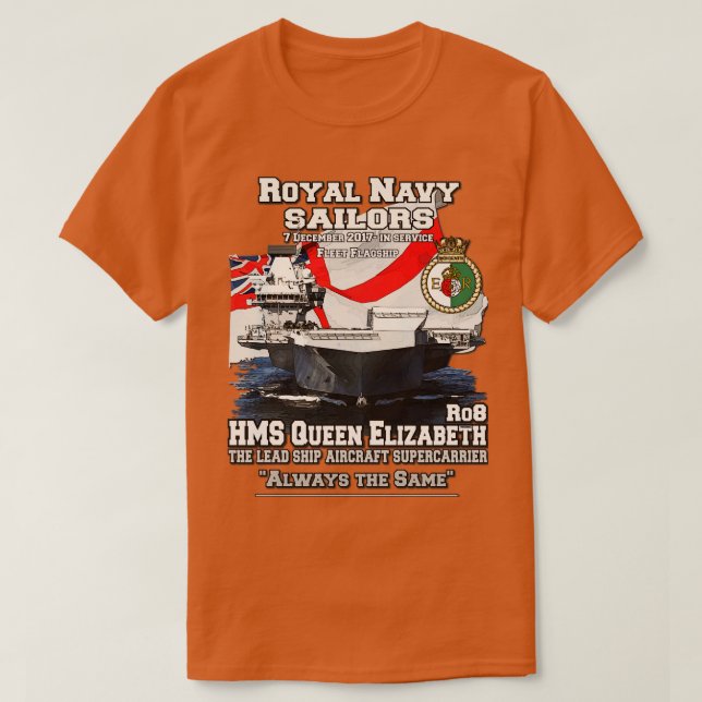 HMS Elizabeth-hangarfartyg T Shirt (Design framsida)