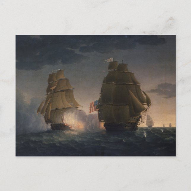 HMS Endymion vs USS-ordförande Vykort (Framsida)