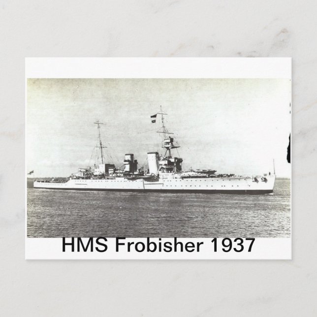 HMS Frobisher Vykort (Framsida)
