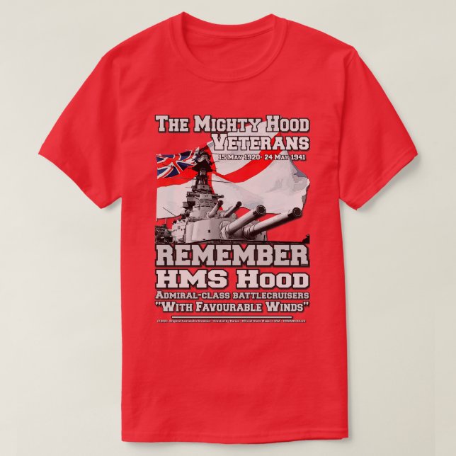 HMS-Huva-bataljör med stolta sjömän T Shirt (Design framsida)