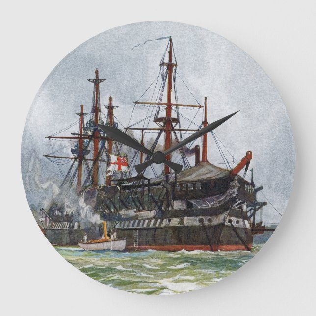 HMS Implacable var ett 74-kanoners tredjeklassfart Stor Klocka (Framsida)