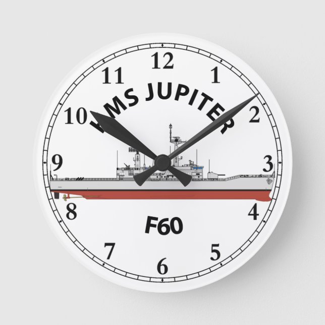 HMS JUPITER - F60 - LEANDER ORIG RUND KLOCKA (Framsida)