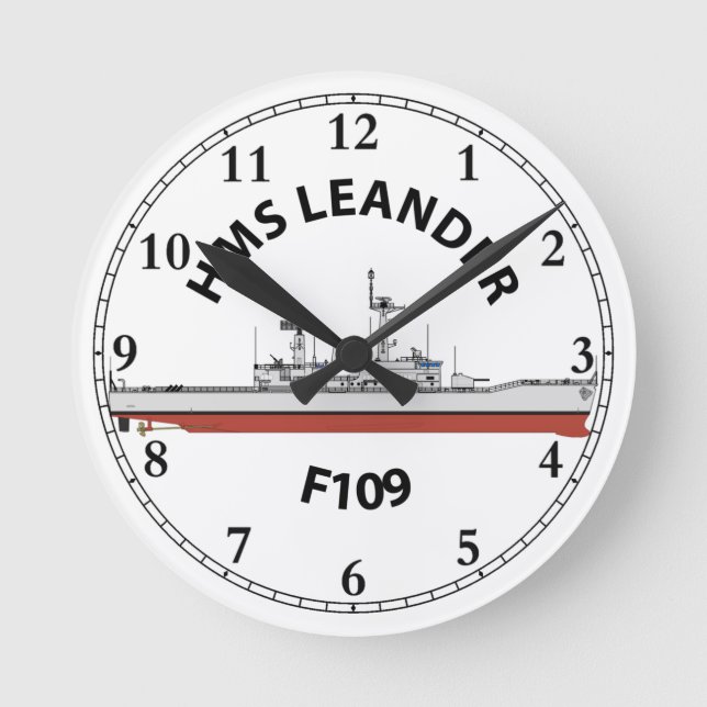 HMS LEANDER - F109 - LEANDER ORIG RUND KLOCKA (Framsida)