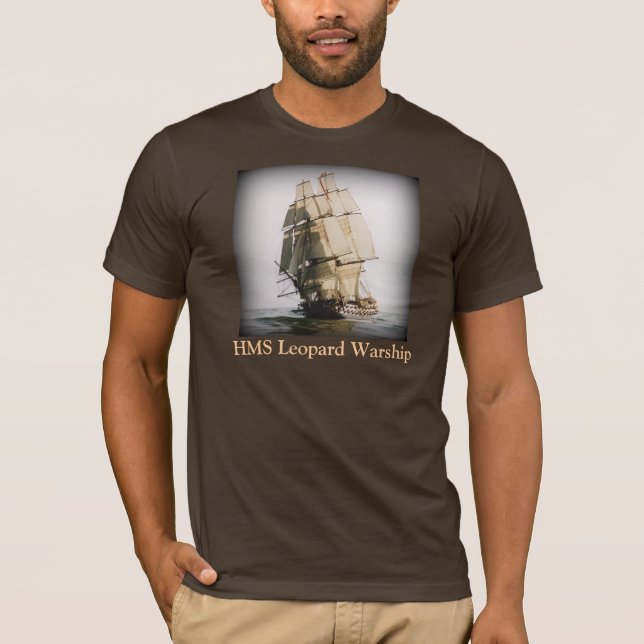 Hms-Leopardkrigsskepp - T-tröja Tee (Framsida)
