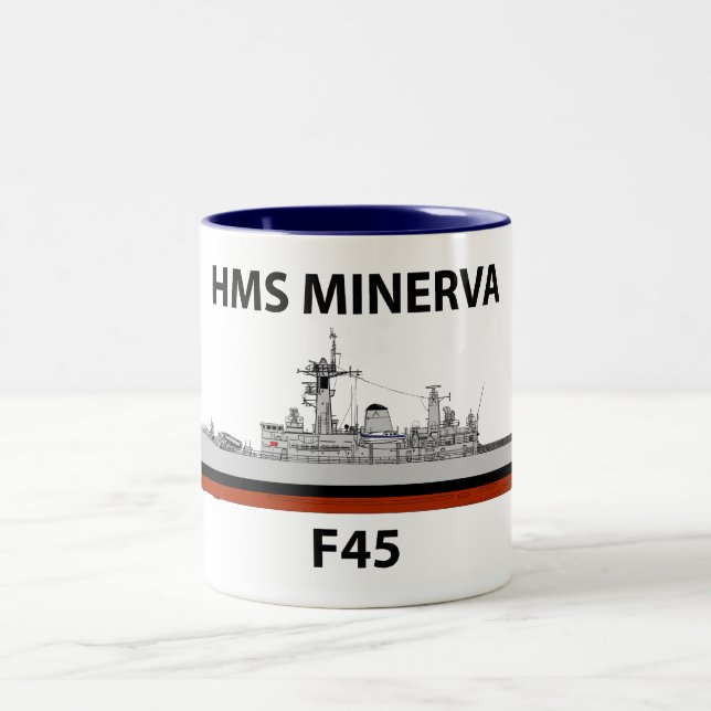 HMS Minerva, havsabborre Två-Tonad Mugg (Center)