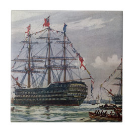 HMS Queen Battleship 1839 Kakelplatta
