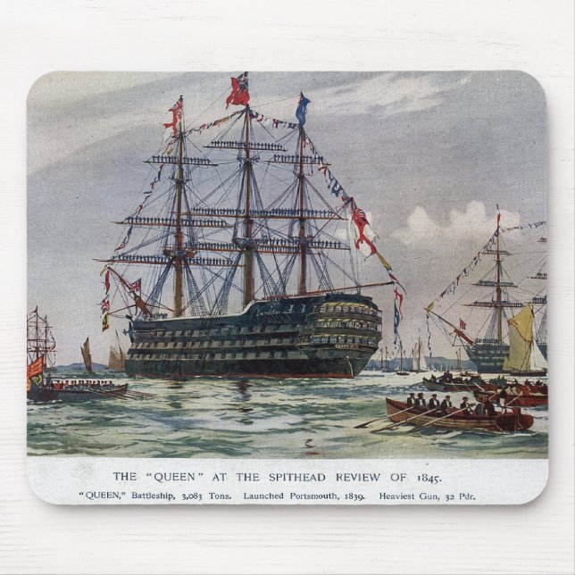 HMS Queen Battleship 1839 Musmatta (Framsidan)