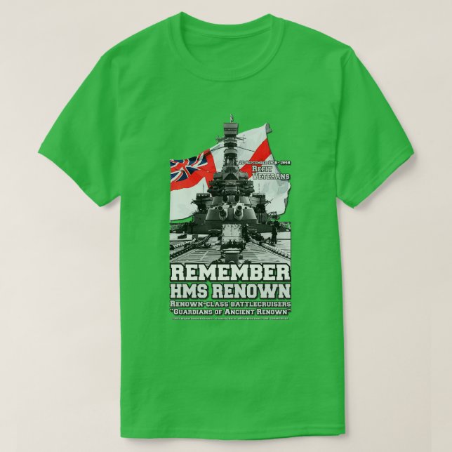 HMS Renown Royal Navy Veterans T Shirt (Design framsida)