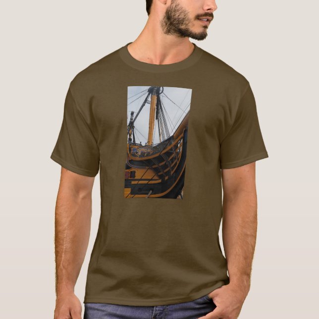 HMS-SEGER - PORTSMOUTH - UK T SHIRT (Framsida)