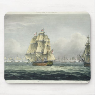 Hms-segerseglingen för fransken fodrar flankerat musmatta