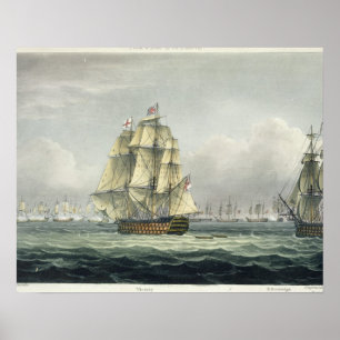 Hms-segerseglingen för fransken fodrar flankerat poster
