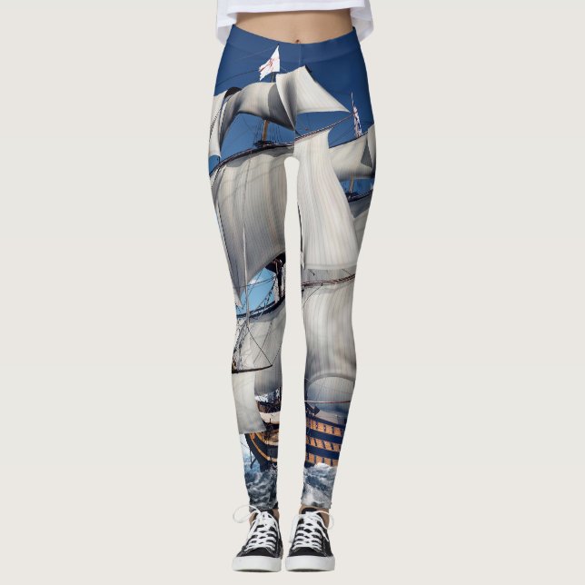 HMS Victory, 3D datorgenererad illustration. Leggings (Framsida)