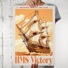 HMS Victory Affisch Ikoniskt brittiskt linjeskepp