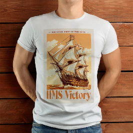 HMS Victory Affisch Ikoniskt brittiskt linjeskepp T Shirt